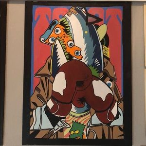 Abstract boxer shark